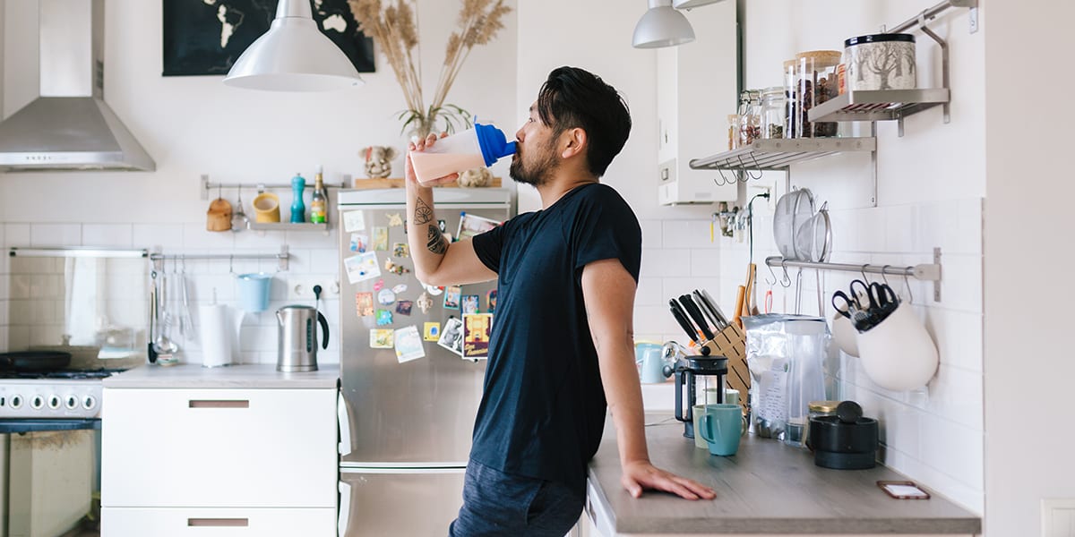 man dricker proteinshake |  gör proteinshakes dig tjock