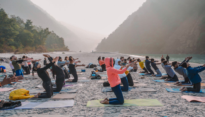 Rishikesh- Skäm bort dig åt Riverside Yoga