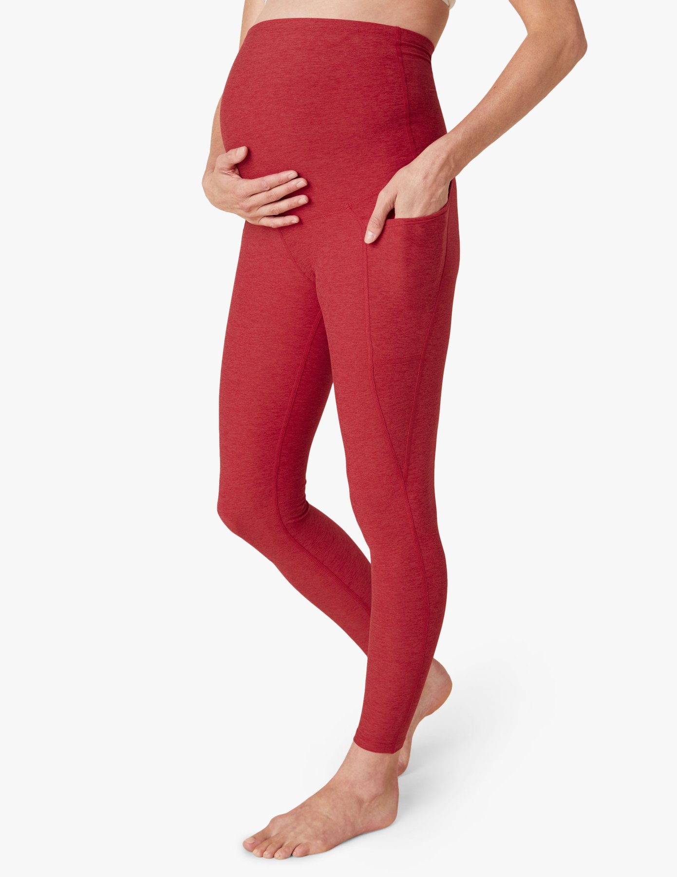 Beyond Yoga Spacedye Love the Bump Maternity Pocket Midi Legging |  Träningskläder för gravida