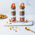 Vanilj Cinnamon Chia Pudding i två höga glas